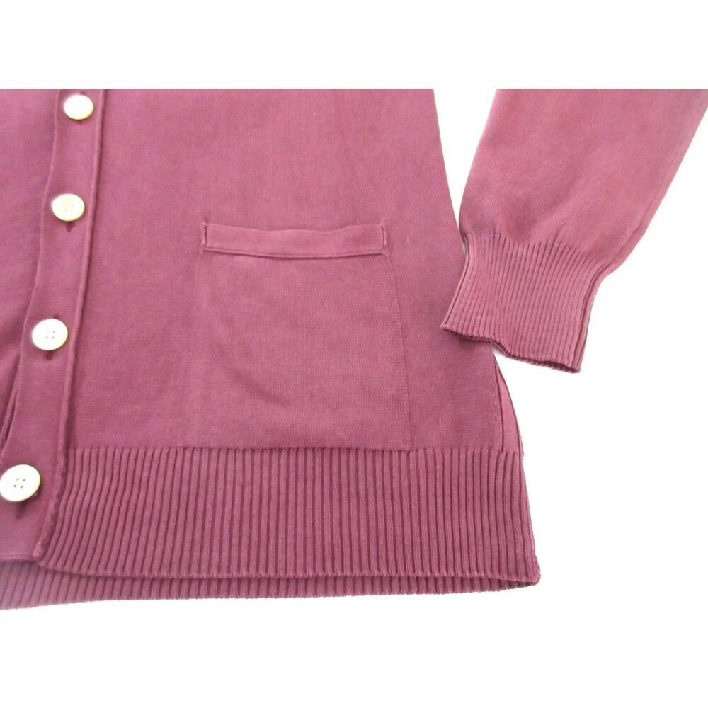 OOBE Brand Men's Ashworth Cotton Cardigan Italian Made Sweater Currant Red NWT - Picture 8 of 9